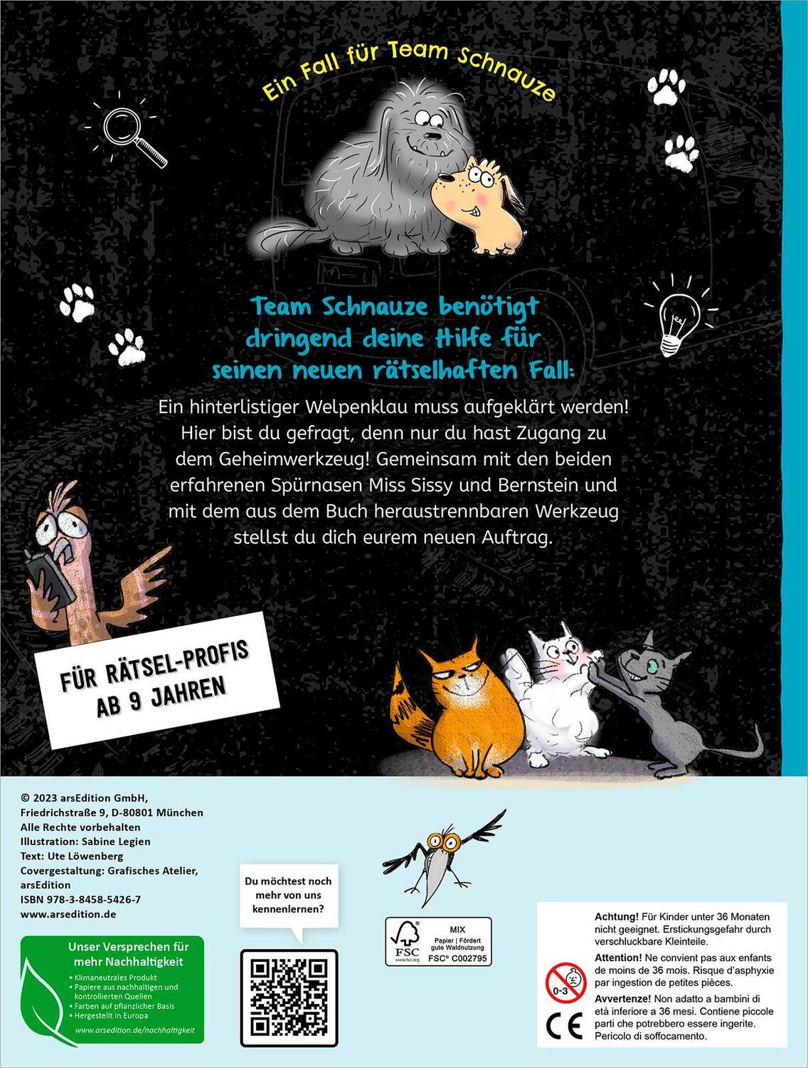 Rückseite: 9783845854267 | Ein Fall für Team Schnauze - Knack den Code: Rette die Welpen | Buch