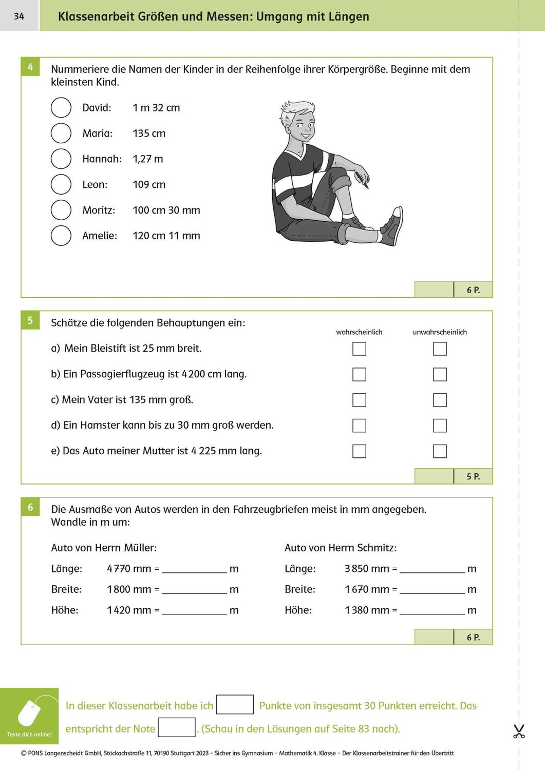 Bild: 9783129258767 | Klett Sicher ins Gymnasium: Klassenarbeitstrainer für den Übertritt...