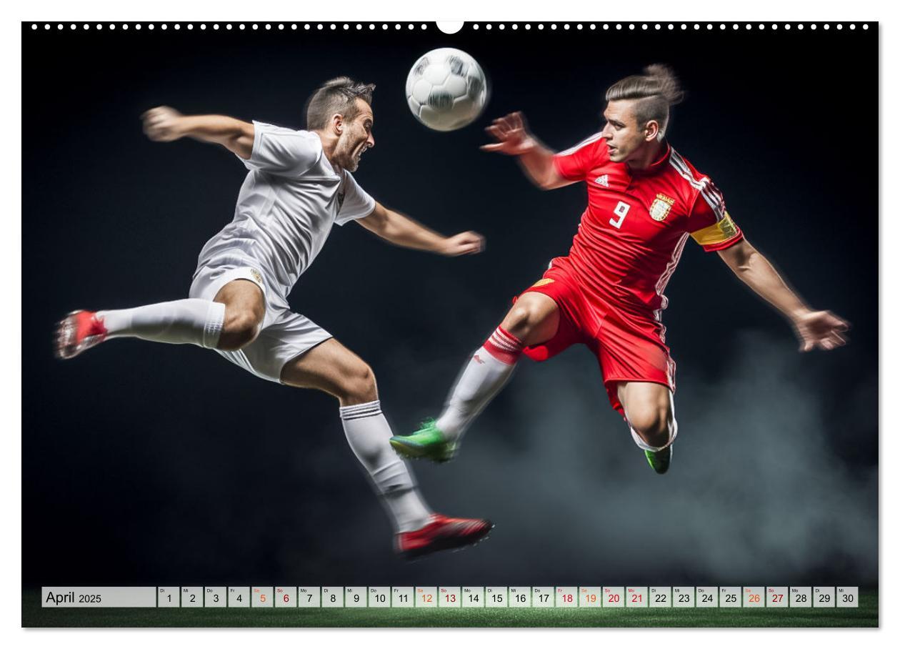 Bild: 9783383780448 | Fussball - Zweikampf (Wandkalender 2025 DIN A2 quer), CALVENDO...