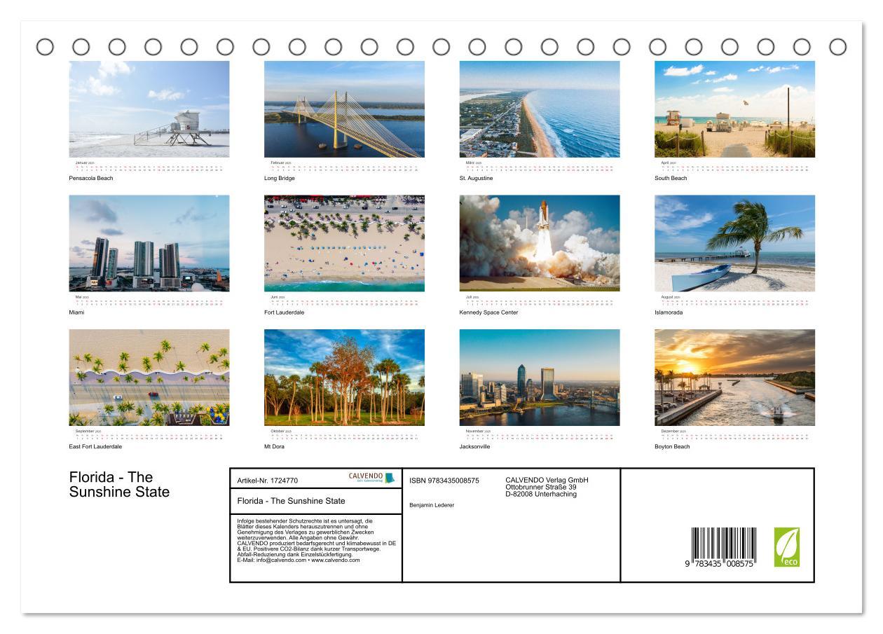 Bild: 9783435008575 | Florida - The Sunshine State (Tischkalender 2025 DIN A5 quer),...