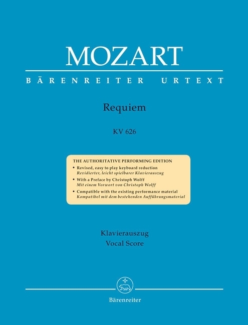 Cover: 9790006450152 | Requiem d-Moll KV 626, Klavierauszug | Wolfgang Amadeus Mozart | 80 S.