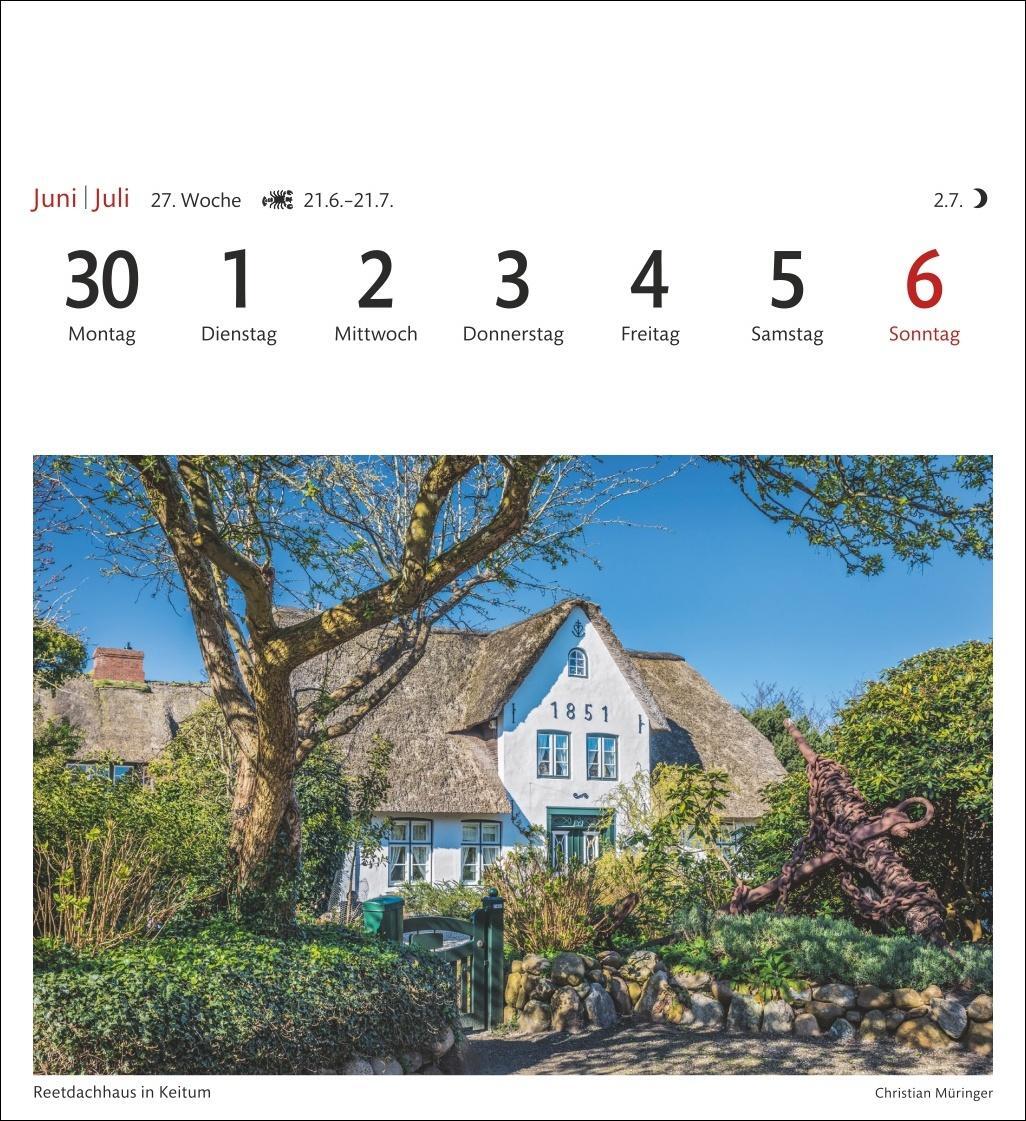 Bild: 9783840033469 | Sylt Sehnsuchtskalender 2025 - Wochenkalender mit 53 Postkarten | 2025
