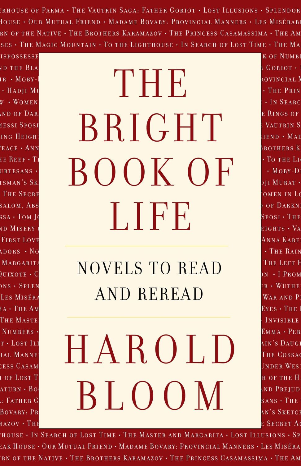 Cover: 9780525657262 | The Bright Book of Life: Novels to Read and Reread | Harold Bloom