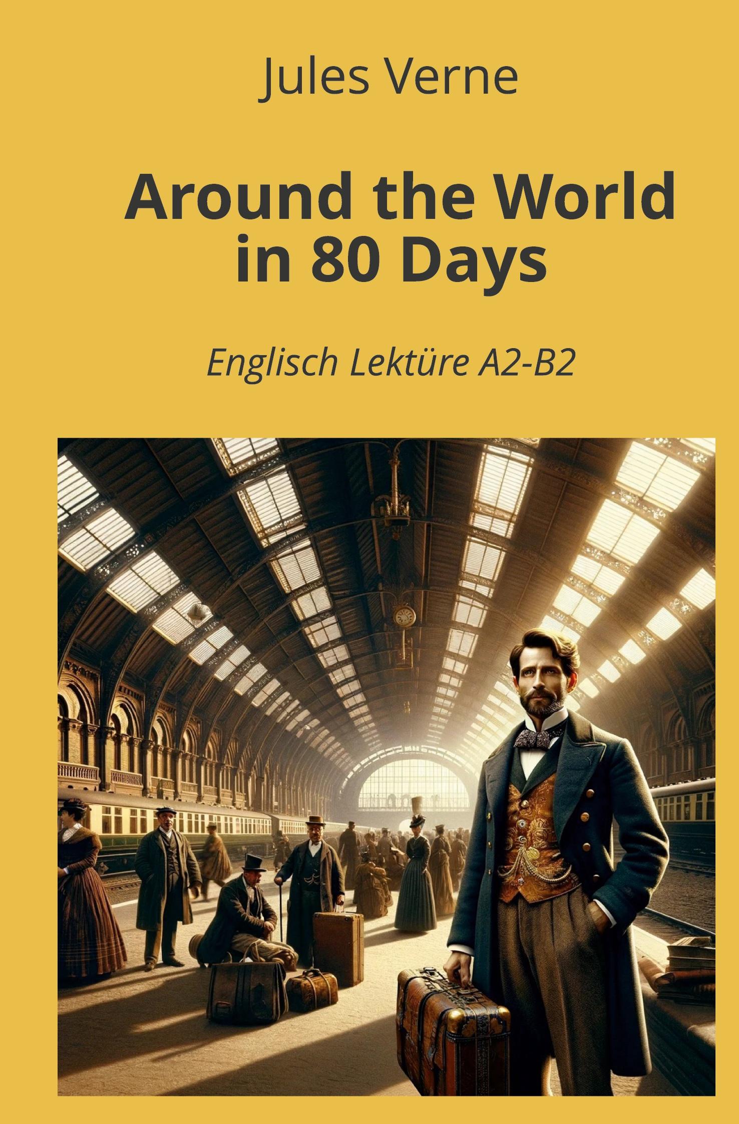 Cover: 9783759251831 | Around the World in 80 Days | Englisch Lektüre A2 - B2 | Jules Verne