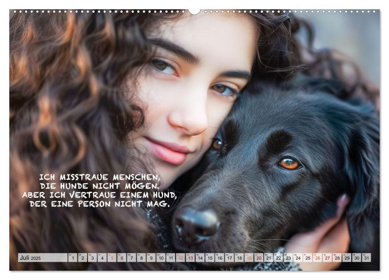 Bild: 9783457165683 | Hunde und berührende Sprüche (Wandkalender 2025 DIN A2 quer),...