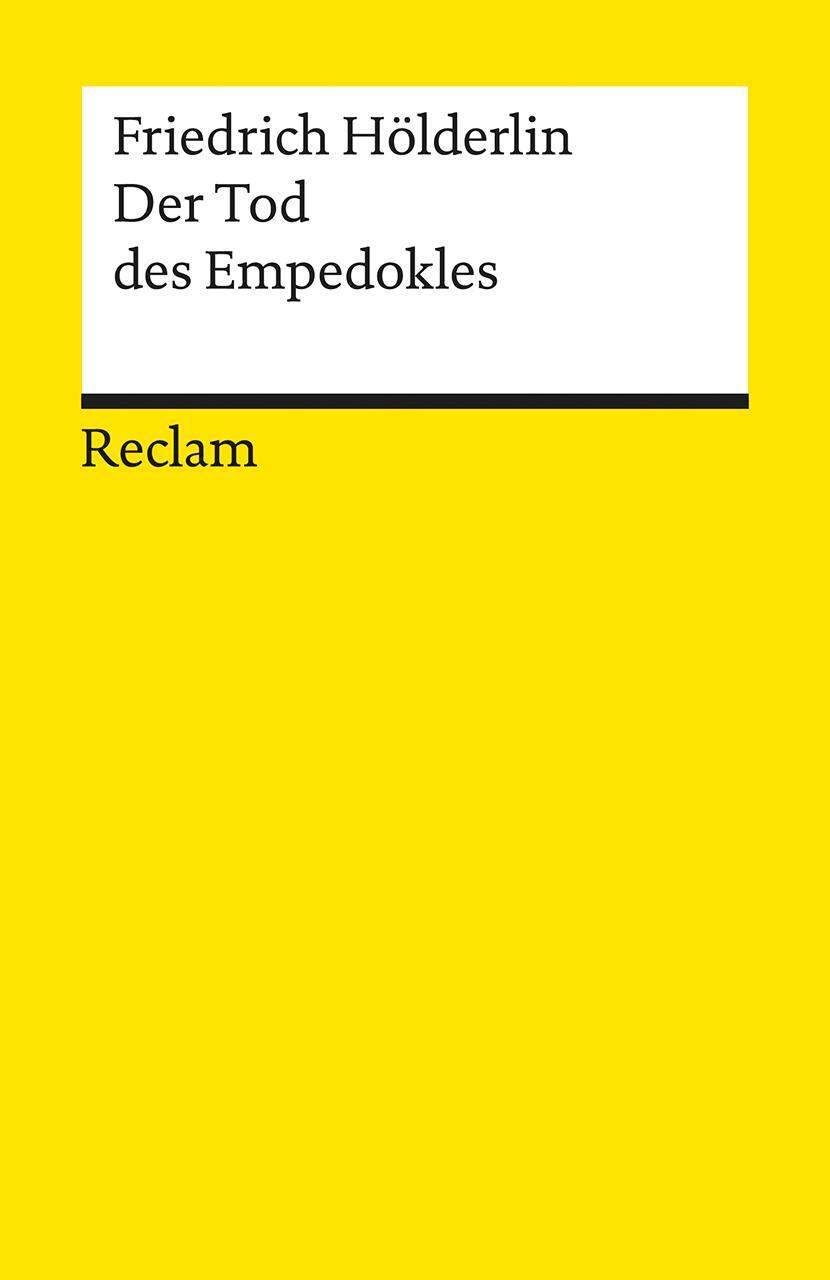 Cover: 9783150075005 | Der Tod des Empedokles | Friedrich Hölderlin | Taschenbuch | Deutsch