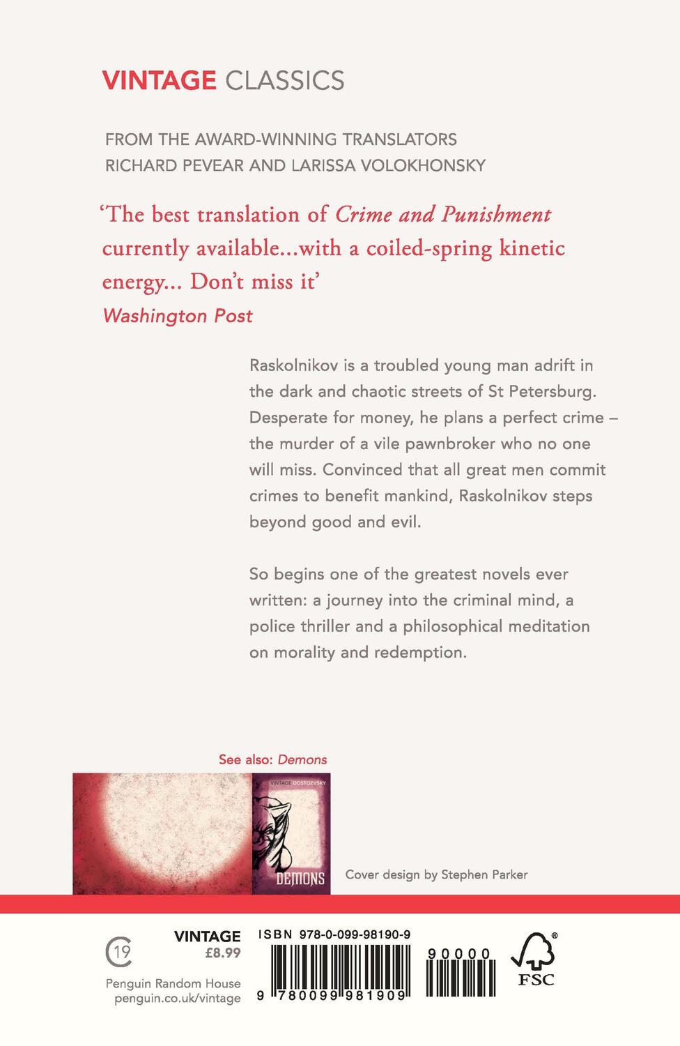 Rückseite: 9780099981909 | Crime and Punishment | Fyodor Dostoevsky | Taschenbuch | Englisch