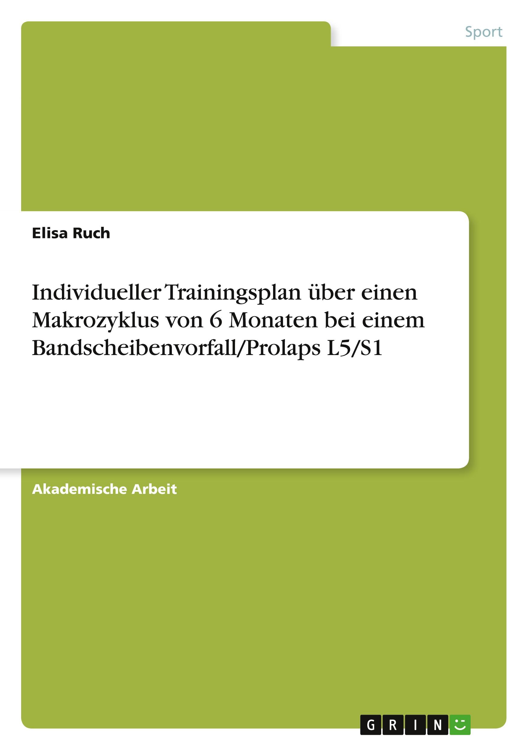 Cover: 9783346419262 | Individueller Trainingsplan über einen Makrozyklus von 6 Monaten...