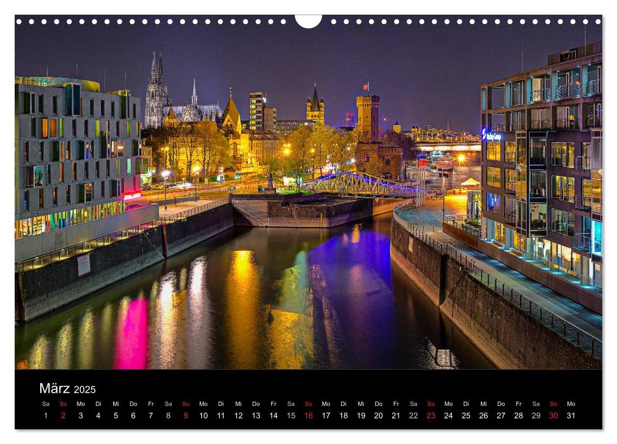 Bild: 9783435576876 | Köln Impressionen bei Nacht (Wandkalender 2025 DIN A3 quer),...