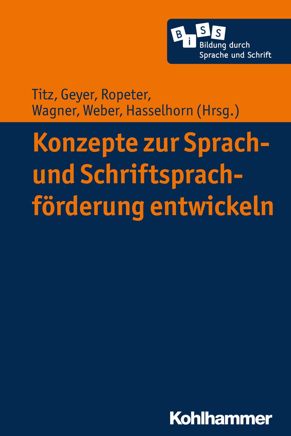 Cover: 9783170320932 | Konzepte zur Sprach- und Schriftsprachförderung entwickeln | Buch