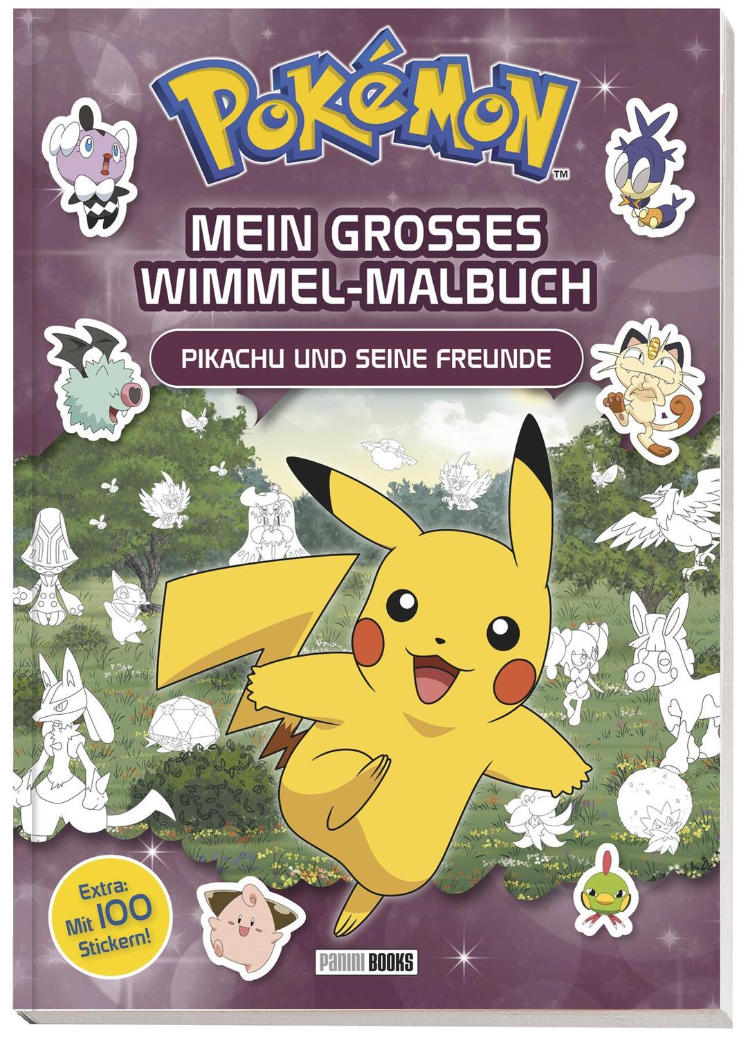 Cover: 9783833243646 | Pokémon: Mein großes Wimmel-Malbuch - Pikachu und seine Freunde | Buch