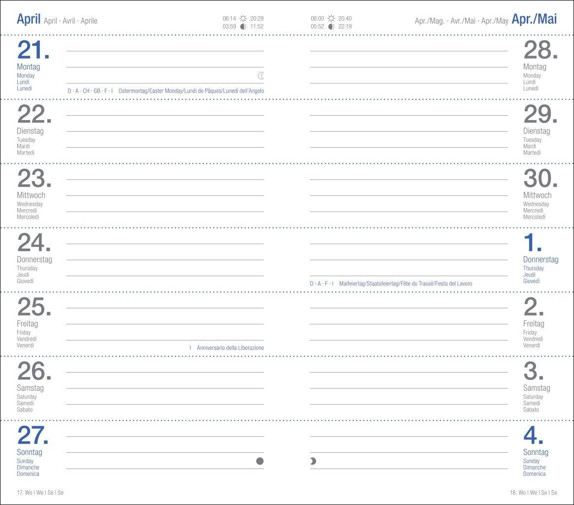 Bild: 9783756408054 | Wochen-Taschenkalender, schwarz 2025 | Heye | Buch | Bürokalender Heye