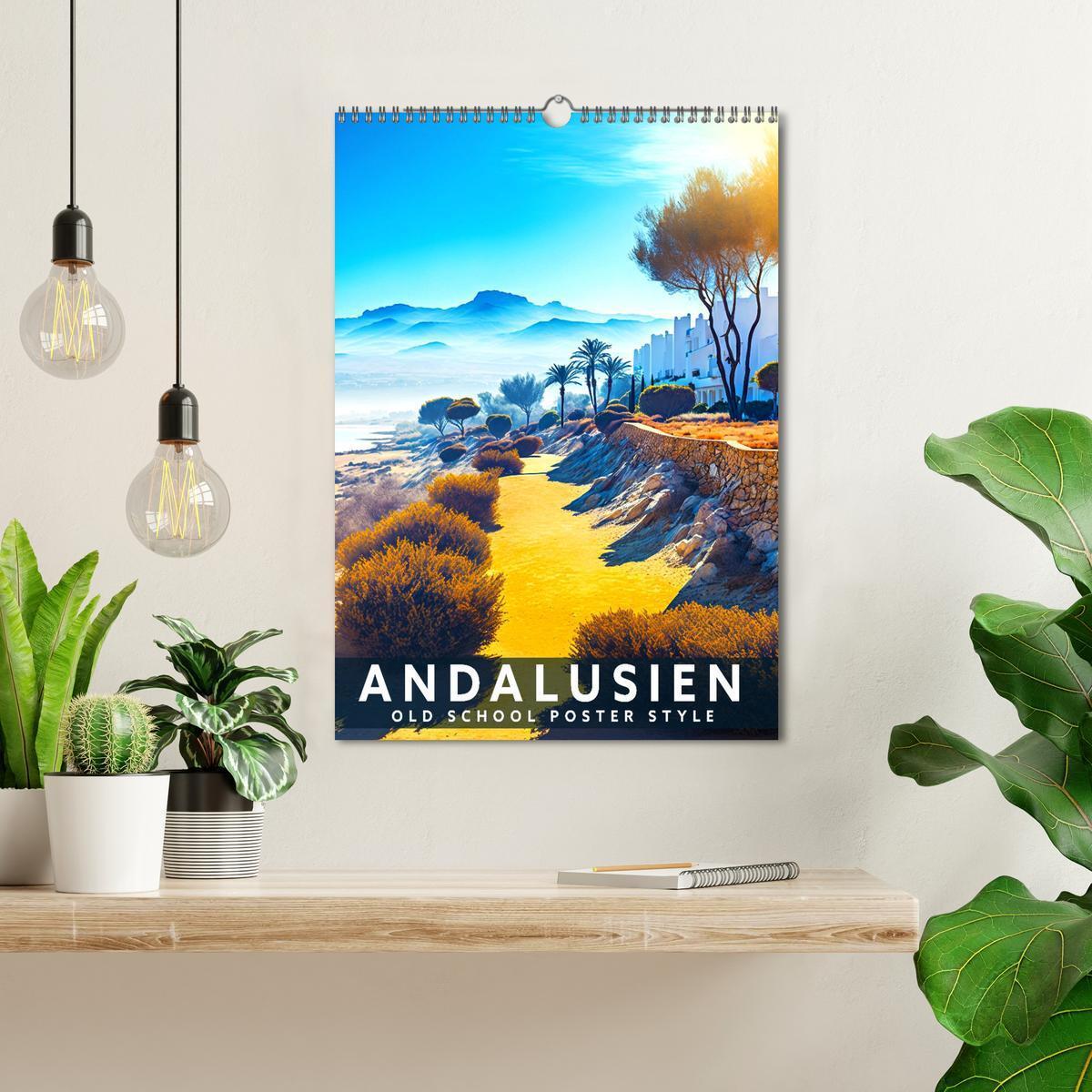 Bild: 9783435880119 | Andalusien - Old School Poster Style (Wandkalender 2025 DIN A3...