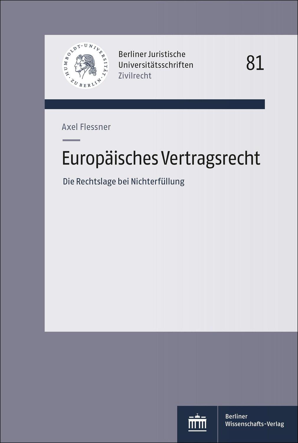 Cover: 9783830555407 | Europäisches Vertragsrecht | Die Rechtslage bei Nichterfüllung | Buch