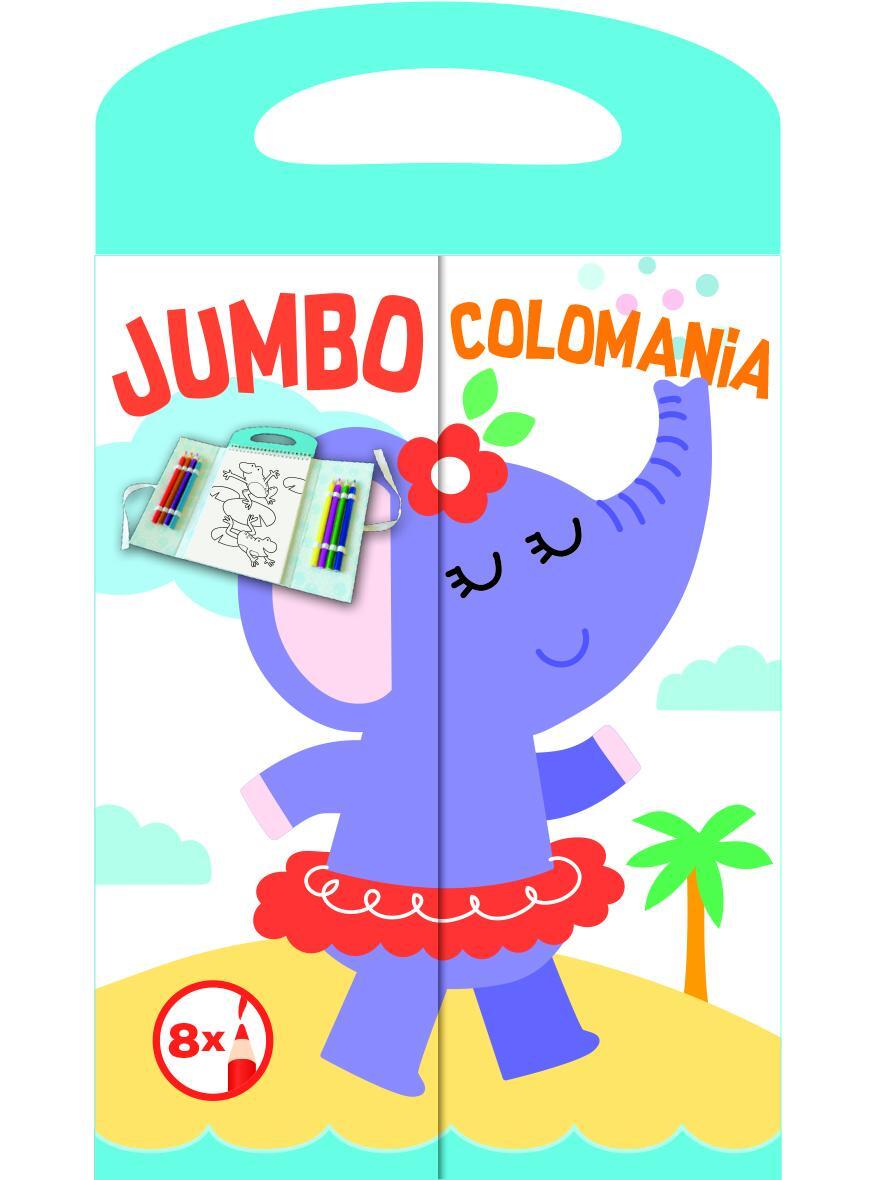 Cover: 9789463993029 | Jumbo Colomania - Elefant | Mit 8 Farbstiften | Box | Deutsch | 2021