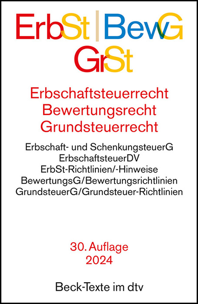 Cover: 9783423532464 | Erbschaftsteuerrecht / Bewertungsrecht / Grundsteuerrecht | Buch | DTV