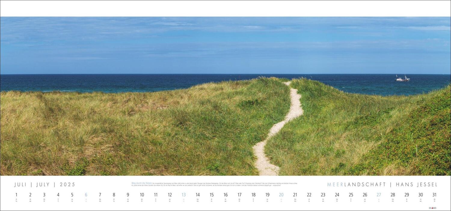 Bild: 9783964023551 | Meerlandschaft Kalender 2025 - Hans Jessel | Kalender | Spiralbindung