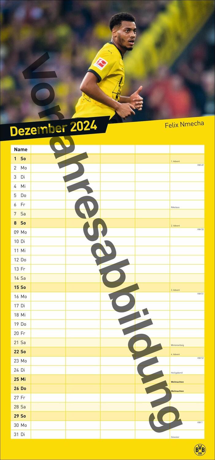 Bild: 9783756405459 | BVB Familienplaner 2025 | Heye | Kalender | Bundesliga Kalender Heye