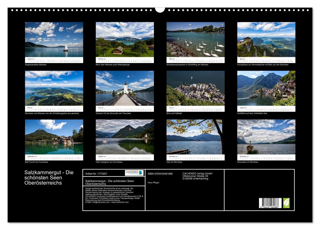 Bild: 9783435481866 | Salzkammergut - Die schönsten Seen Oberösterreichs (Wandkalender...