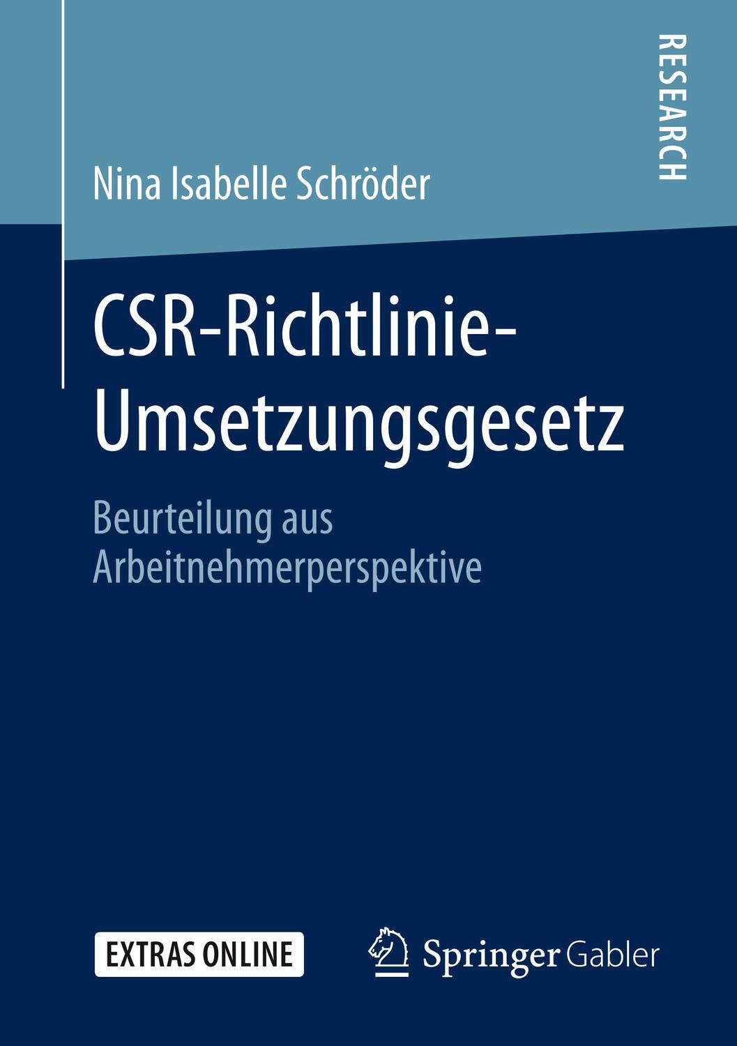 Cover: 9783658291976 | CSR-Richtlinie-Umsetzungsgesetz | Nina Isabelle Schröder | Taschenbuch