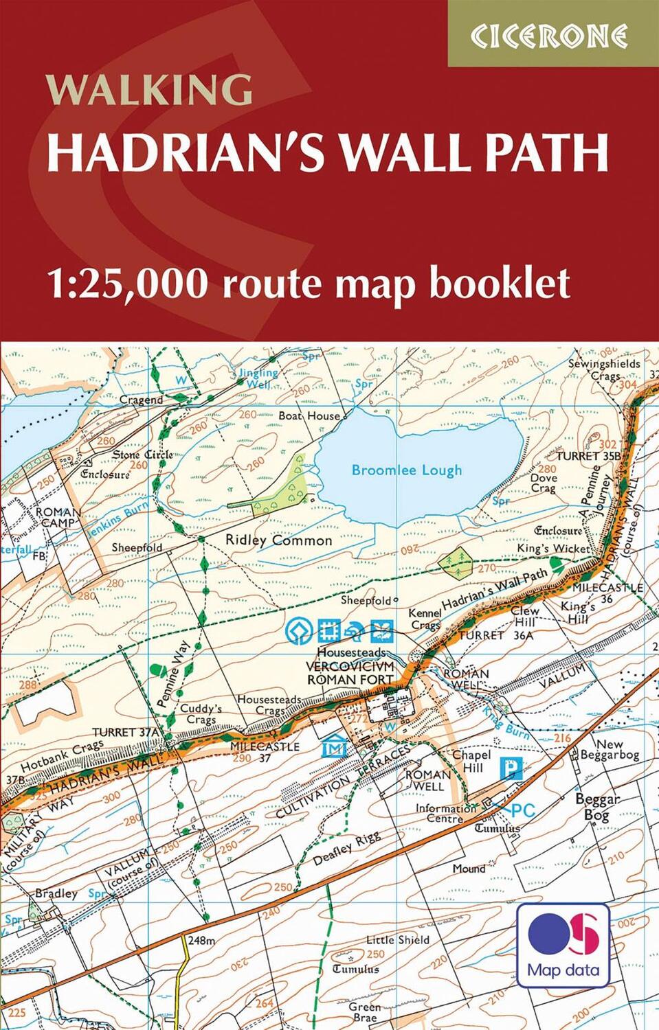 Cover: 9781786311511 | Hadrian's Wall Path Map Booklet | 1:25,000 OS Route Mapping | Richards