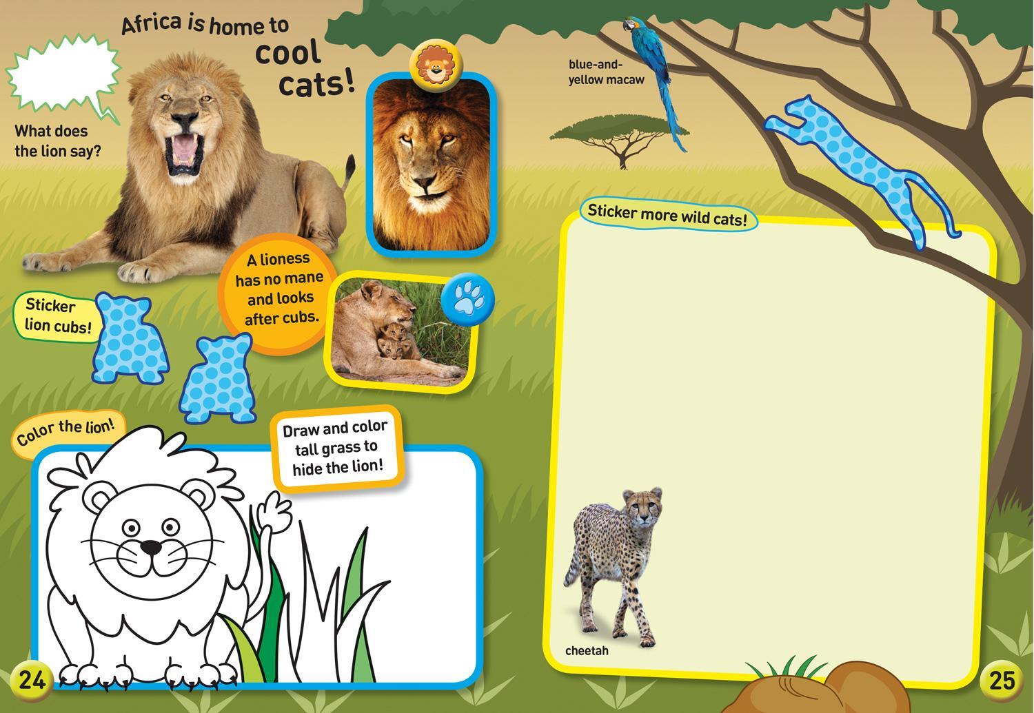 Bild: 9781426338083 | Cool Animals Sticker Activity Book | Over 1,000 Stickers! | Kids