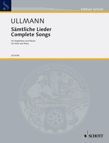 Cover: 9790001120357 | Sämtliche Lieder | Viktor Ullmann | Buch | 264 S. | Deutsch | 2004