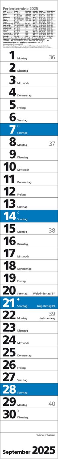 Bild: 9783731879572 | Streifenplaner Praktika Blau 2025 | Verlag Korsch | Kalender | 12 S.