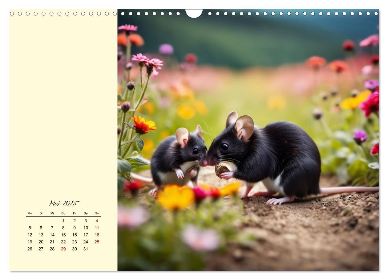 Bild: 9783457148624 | Goldige Mäuse im Grünen (Wandkalender 2025 DIN A3 quer), CALVENDO...