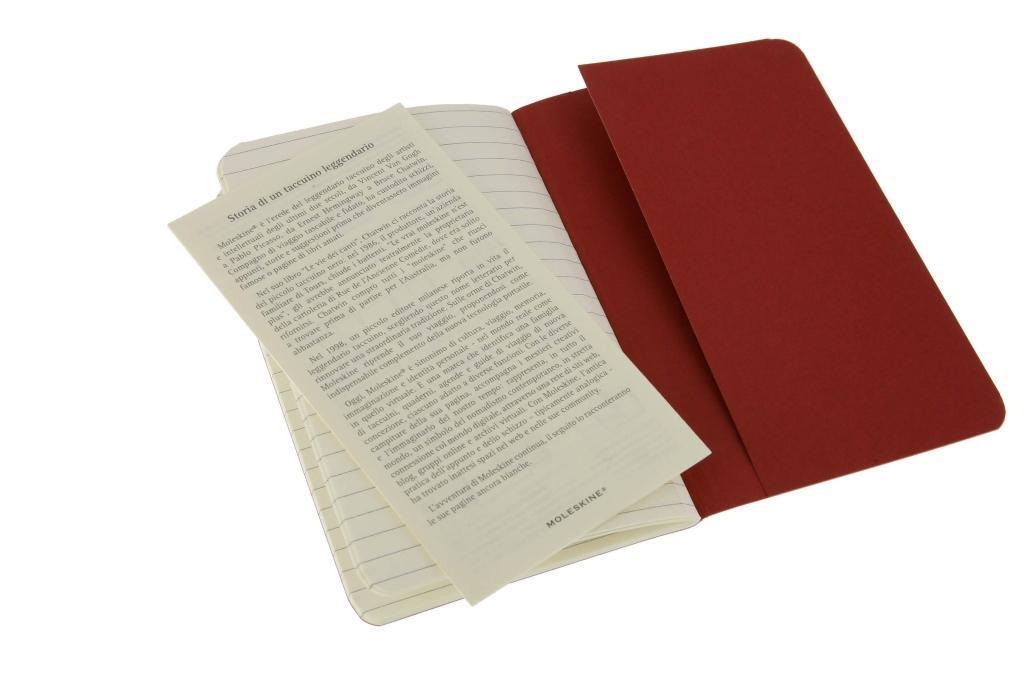 Bild: 9788862930956 | Moleskine Cahier Pocket Ruled Red Cover P. 3er Pack | Taschenbuch
