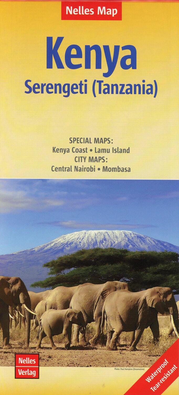Cover: 9783865746993 | Nelles Map Landkarte Kenya - Serengeti (Tanzania), Kenia -...