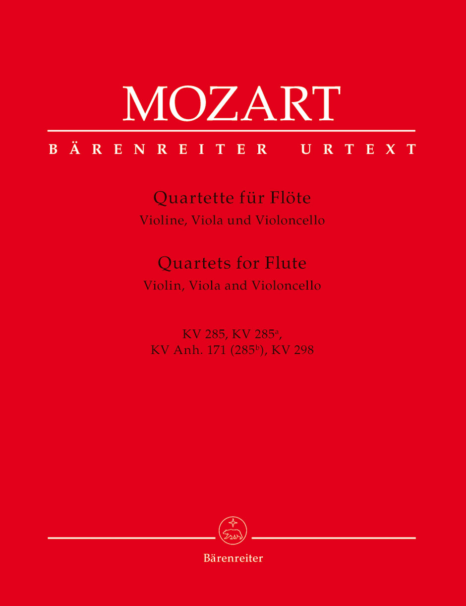 Cover: 9790006448029 | Flute Quartets | for Flute, Violin, Viola and Violoncello | Mozart