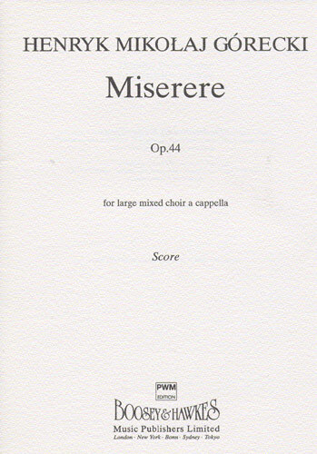 Cover: 5020679522592 | Miserere Op.44 | Henryk Mikolaj Górecki | Einzelstimme | 2000