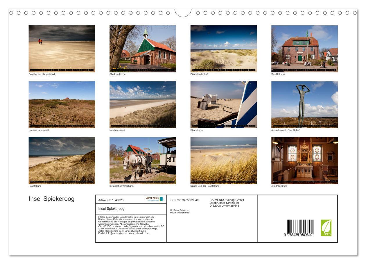 Bild: 9783435609840 | Insel Spiekeroog (Wandkalender 2025 DIN A3 quer), CALVENDO...