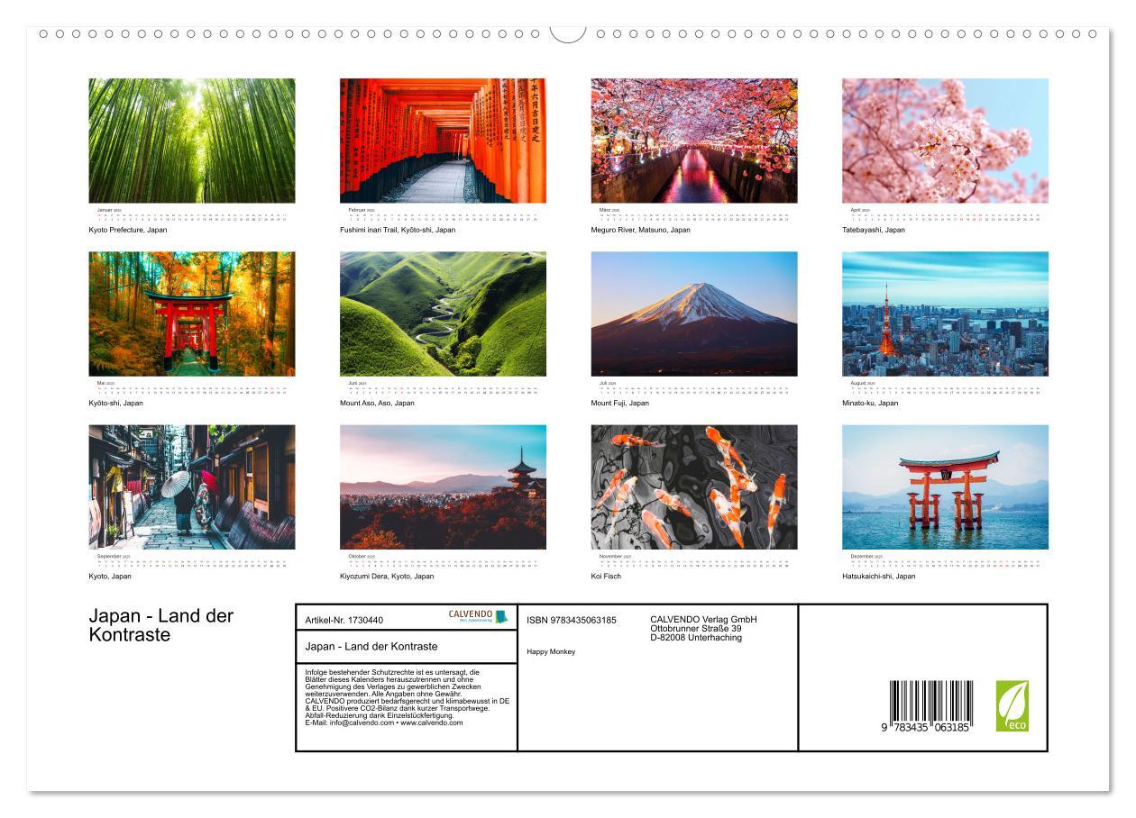 Bild: 9783435063185 | Japan - Land der Kontraste (hochwertiger Premium Wandkalender 2025...