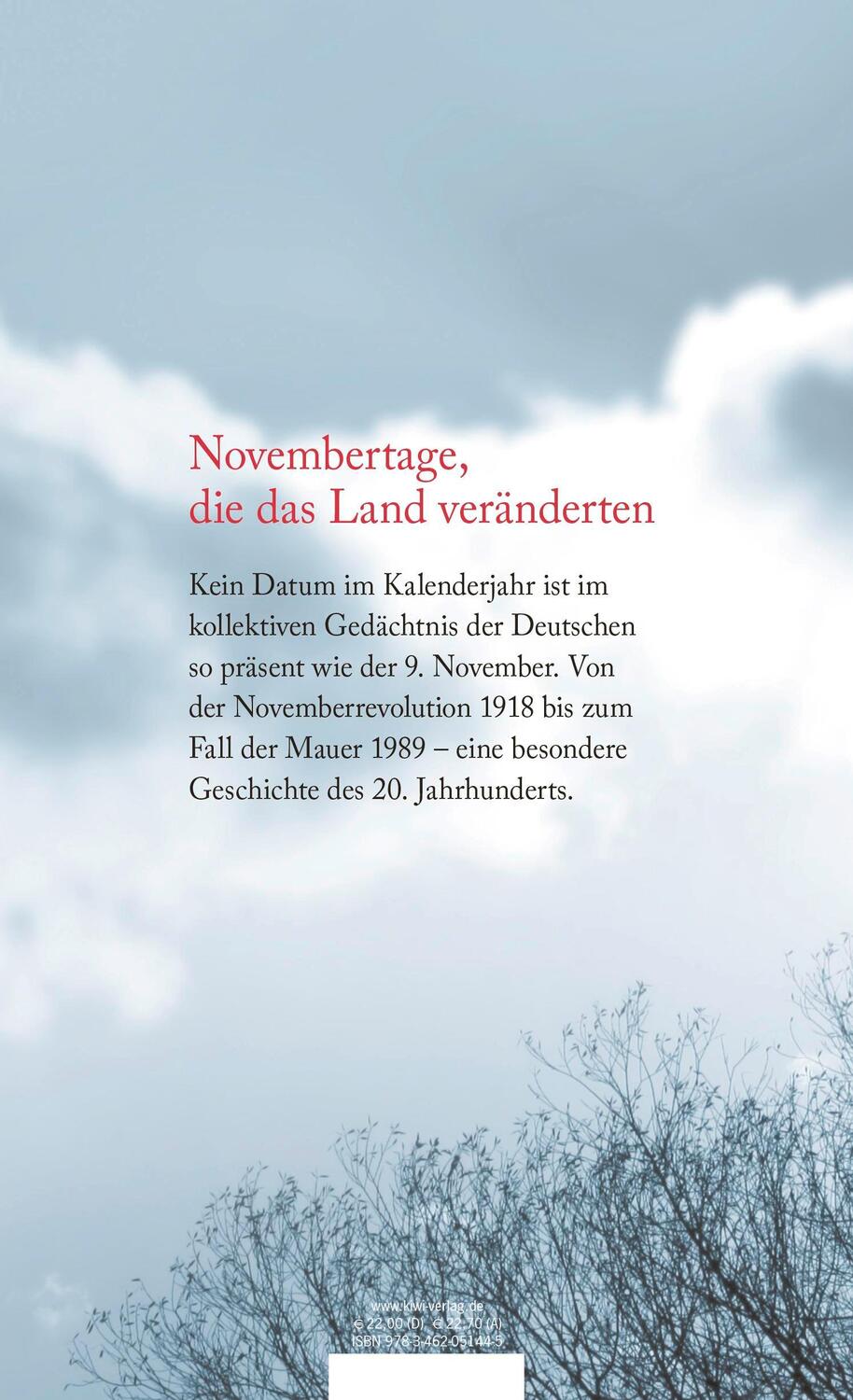 Rückseite: 9783462051445 | Am 9. November | Innenansichten eines Jahrhunderts | Buch | 224 S.