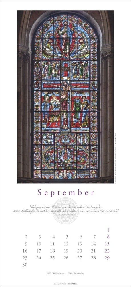 Bild: 9783840085680 | Kirchenfenster Kalender 2024. Kunstschätze aus europäischen...