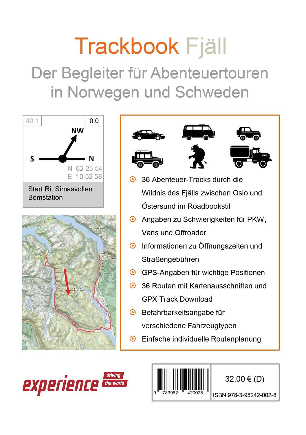 Rückseite: 9783982420028 | Trackbook Norwegen und Schweden - Fjäll | Matthias Göttenauer (u. a.)