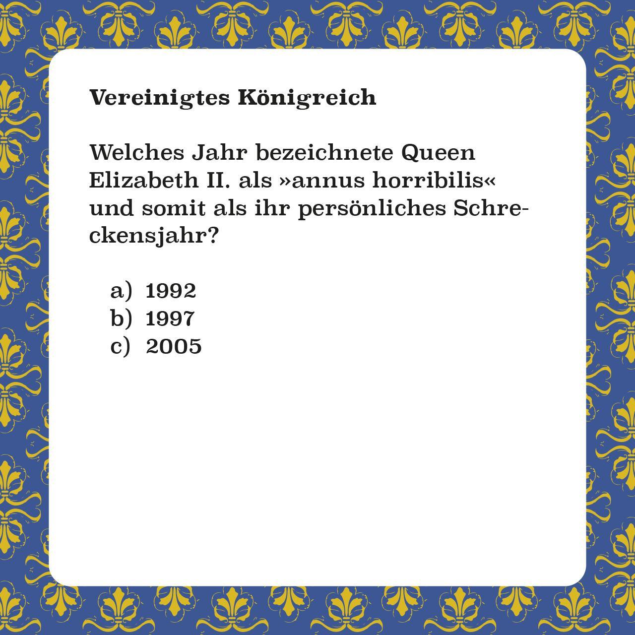 Bild: 4250364115223 | Royals-Quiz | 66 Fragen rund um die europäischen Königshäuser | Kamm