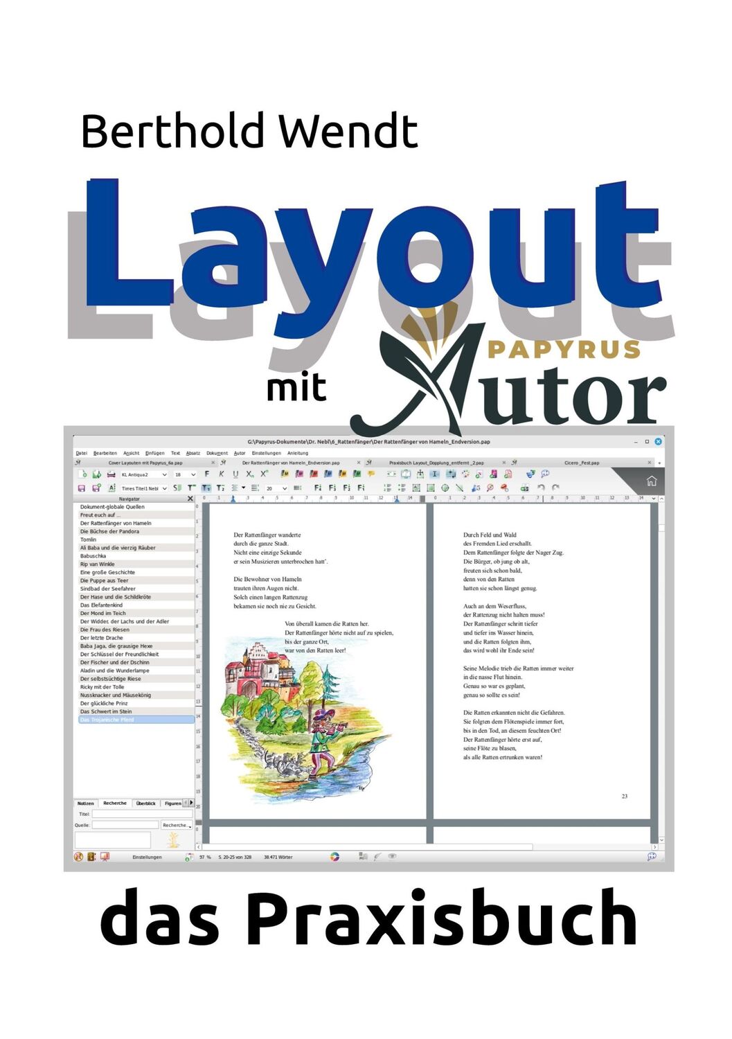 Cover: 9783758383076 | Layout mit Papyrus Autor | das Praxisbuch | Berthold Wendt | Buch