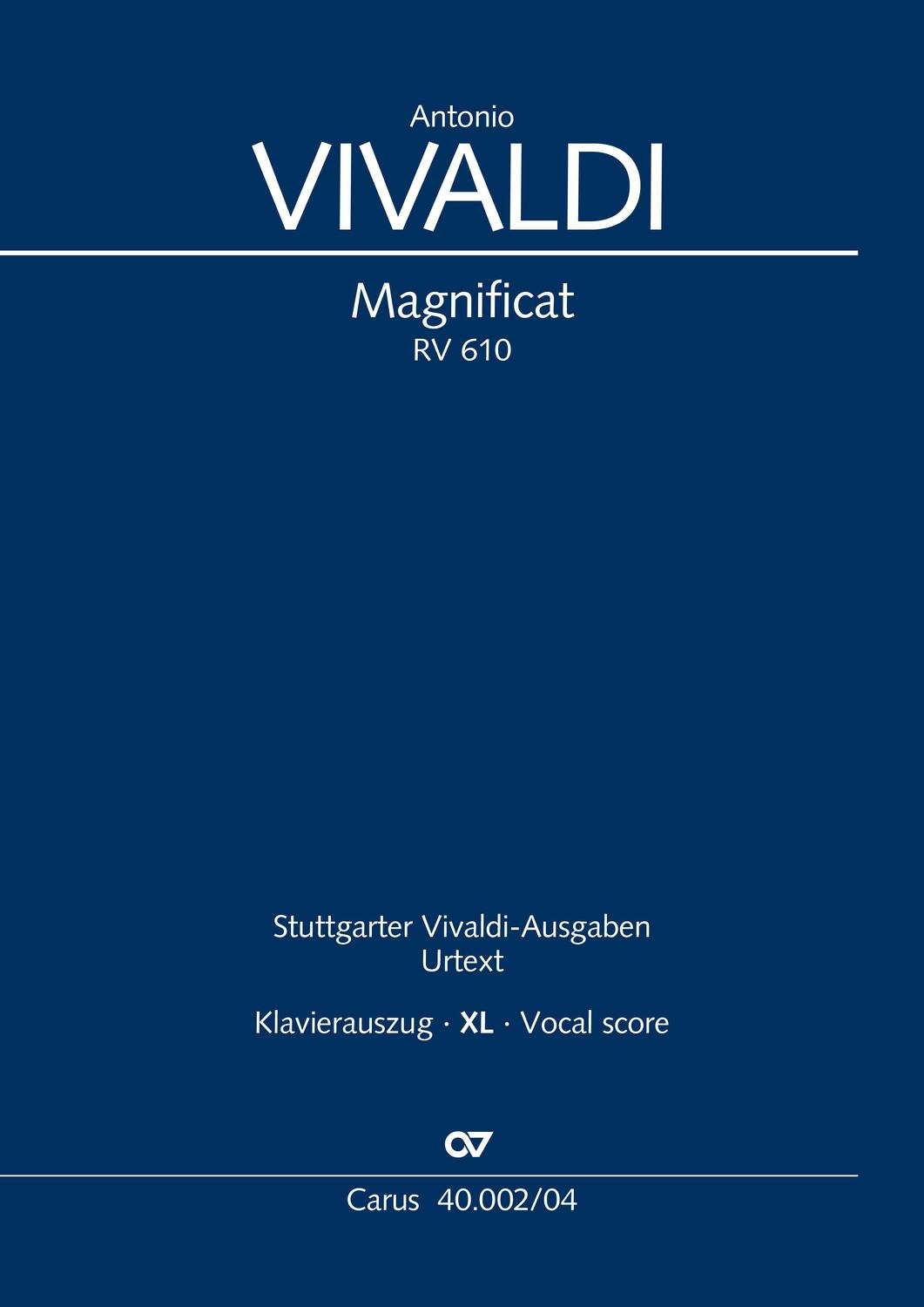 Cover: 9790007252724 | Magnificat (Klavierauszug XL) | Antonio Vivaldi | Taschenbuch | Latein
