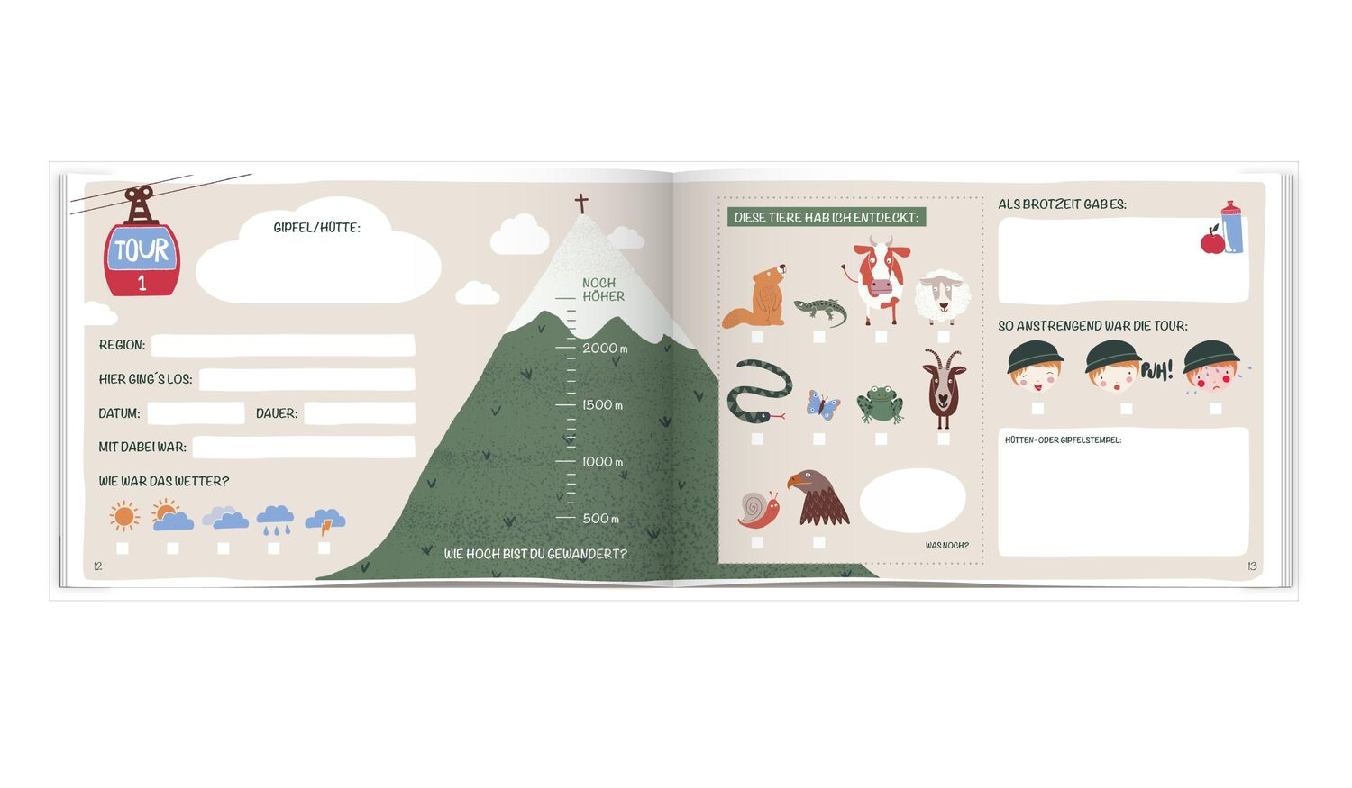 Bild: 9783986600969 | Mein Gipfelbuch | Wandertagebuch für Kinder | Daniela Layher | Buch