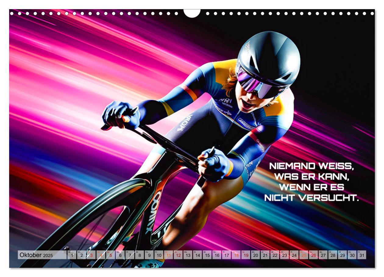 Bild: 9783383872006 | Rennrad und Motivation (Wandkalender 2025 DIN A3 quer), CALVENDO...