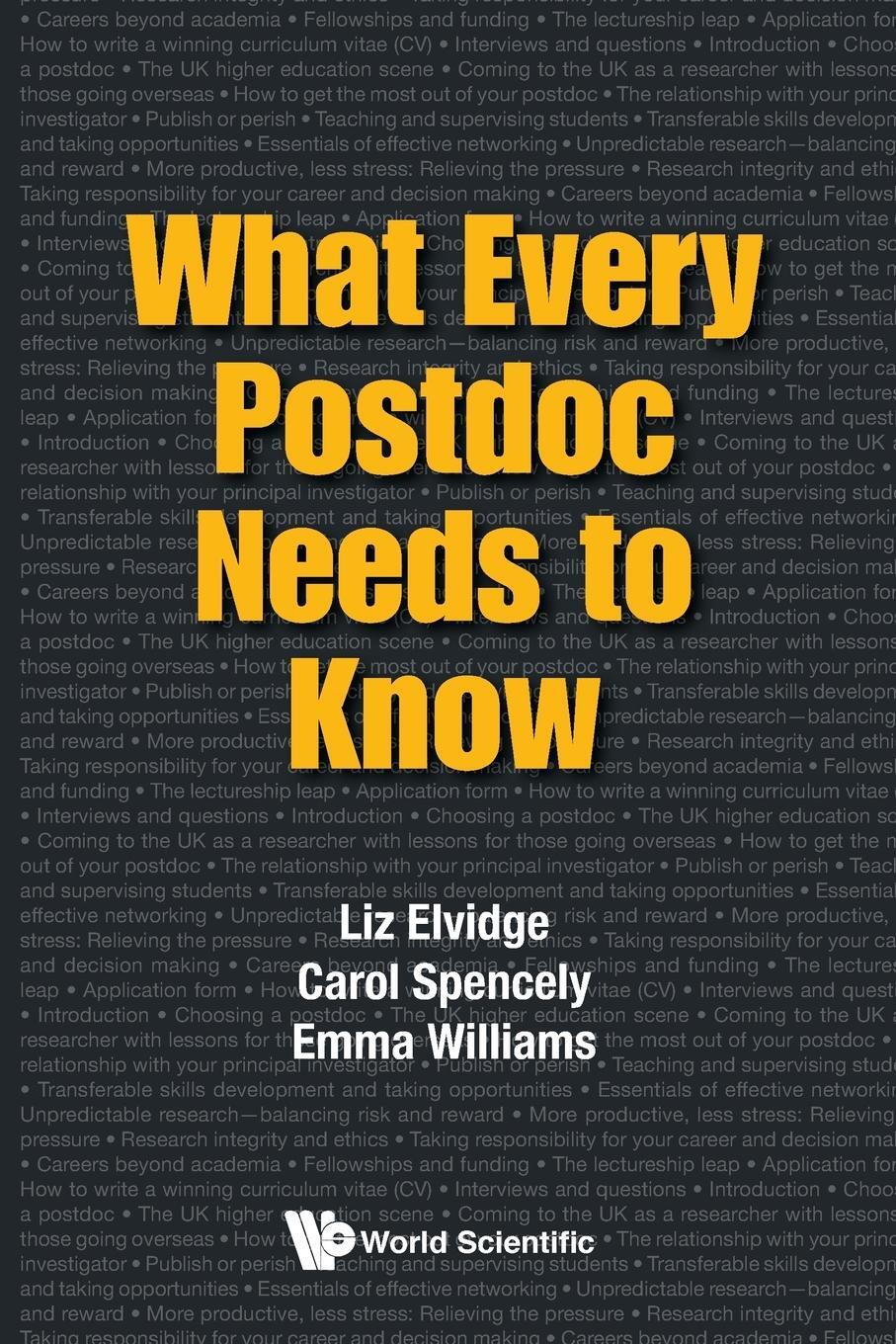 Cover: 9781786342355 | What Every Postdoc Needs to Know | Liz Elvidge (u. a.) | Taschenbuch