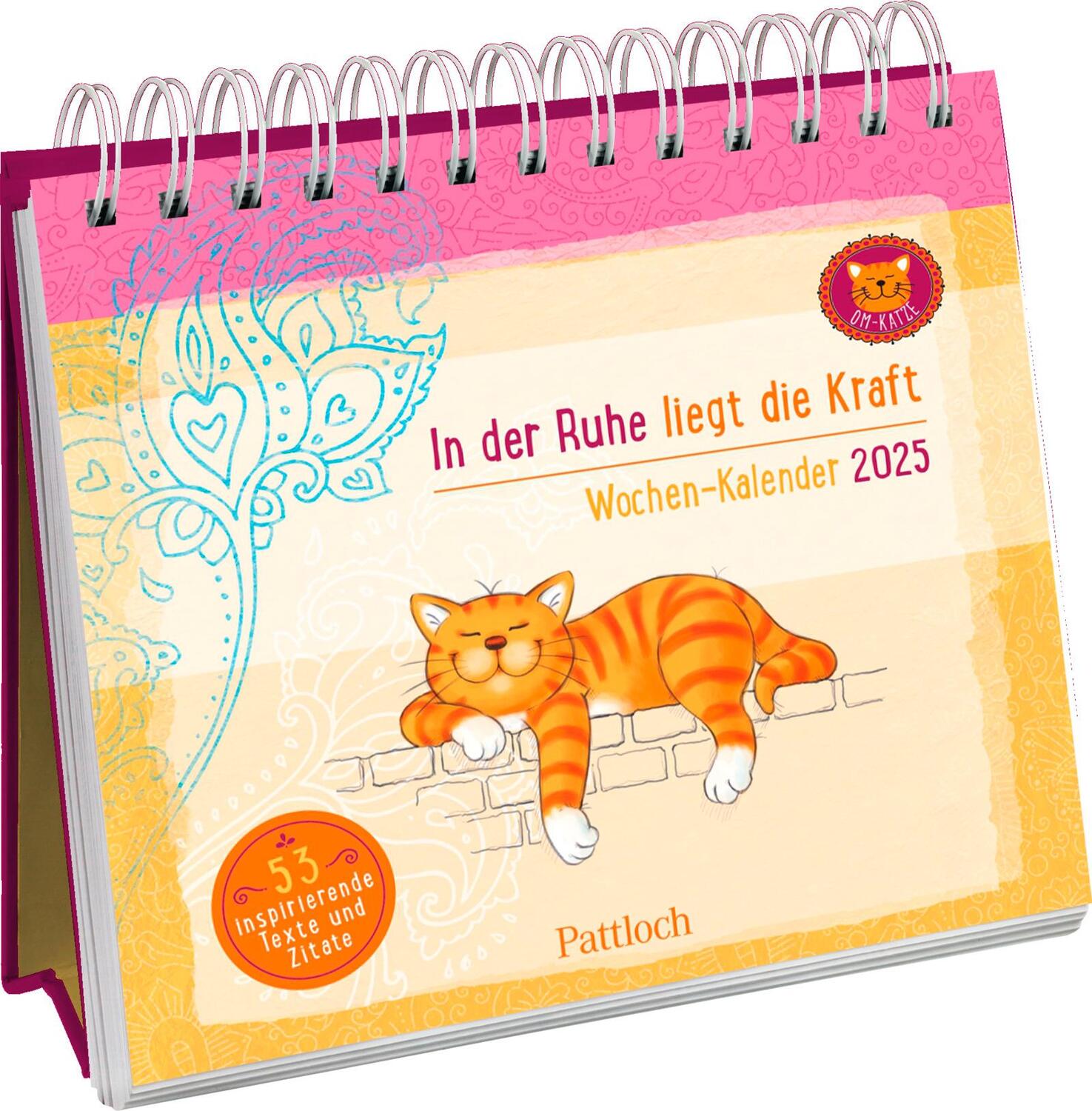 Cover: 4260308345210 | Wochenkalender 2025: Om-Katze: In der Ruhe liegt die Kraft | Verlag