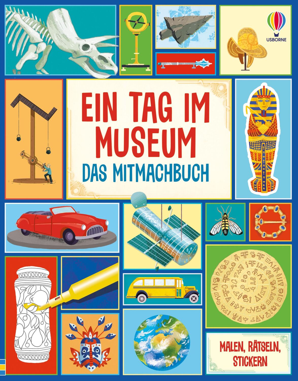 Cover: 9781789418019 | Ein Tag im Museum - Das Mitmachbuch | Malen, Rätseln, Stickern | Hore