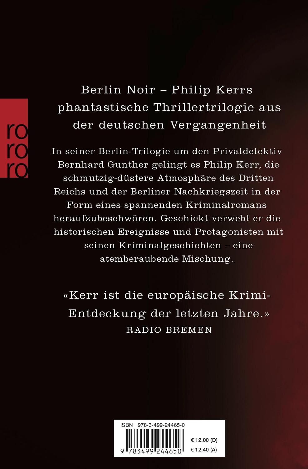 Rückseite: 9783499244650 | Die Berlin-Trilogie | Philip Kerr | Taschenbuch | 1066 S. | Deutsch