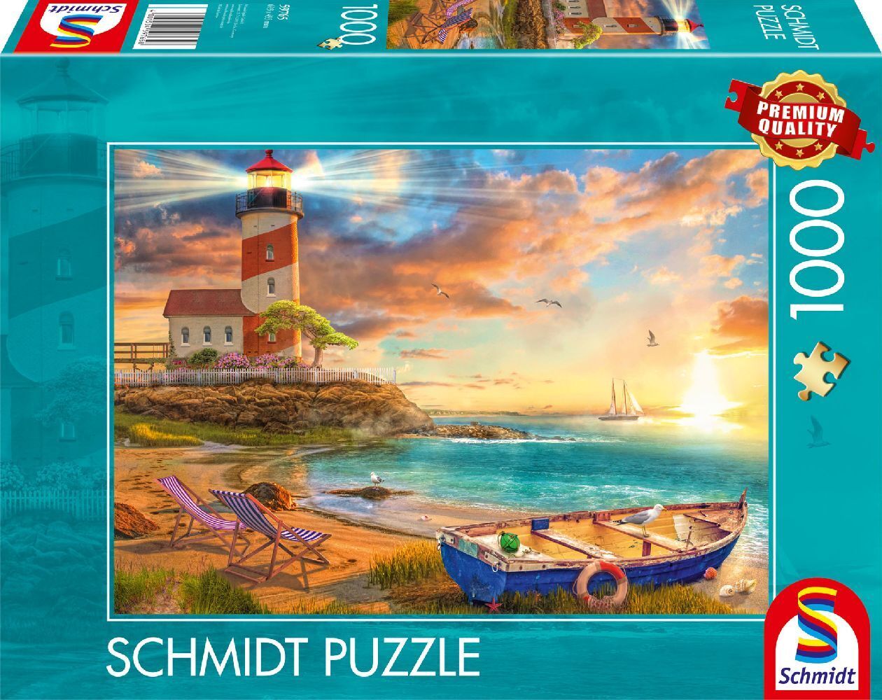 Cover: 4001504597658 | Sonnenuntergang in der Leuchtturm-Bucht | Spiel | Schachtel | 59765