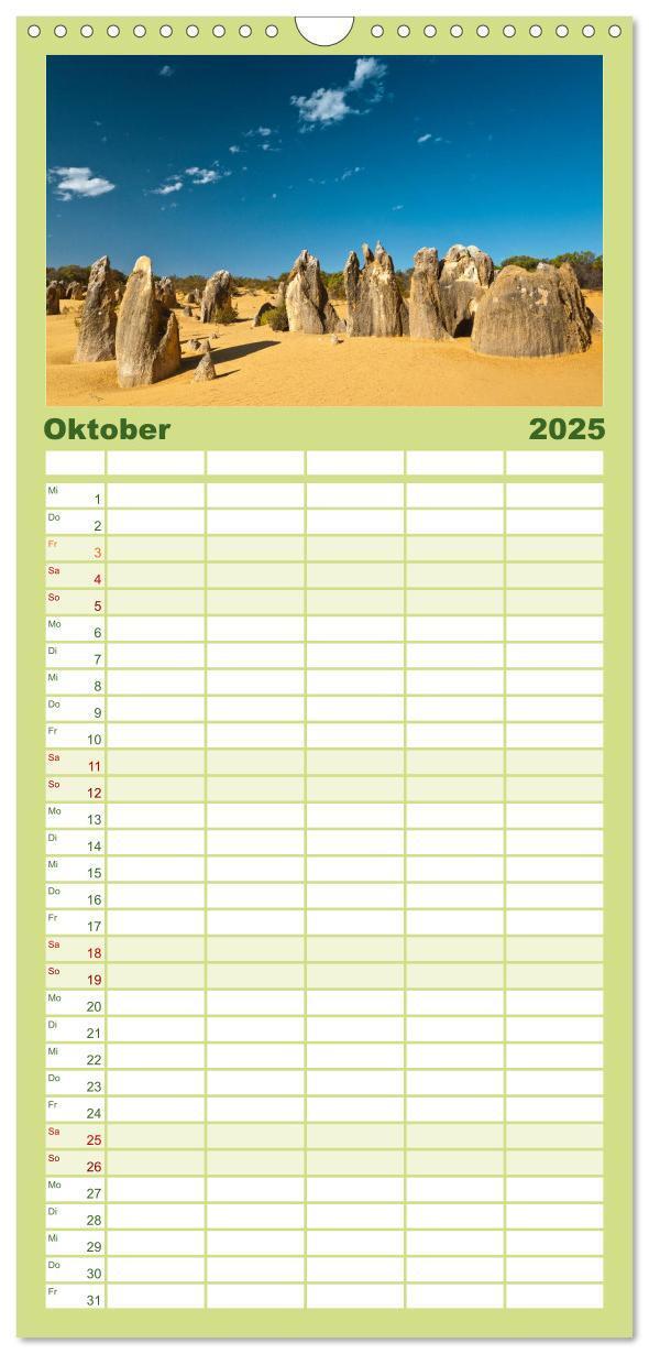 Bild: 9783457120309 | Familienplaner 2025 - Australien mit 5 Spalten (Wandkalender, 21 x...