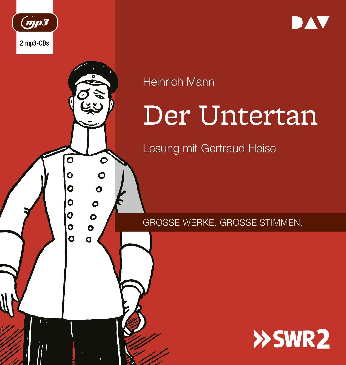 Cover: 9783742427625 | Der Untertan | Lesung mit Gertraud Heise (2 mp3-CDs) | Heinrich Mann